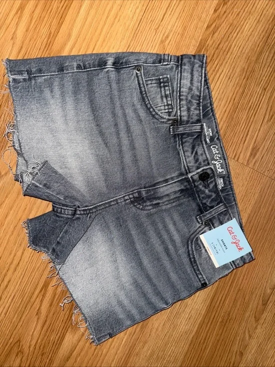 Cat & Jack Girls Gray Cutoff Adjustable Waist Shorts NWT Size Large 10/12…241 - Picture 4 of 8
